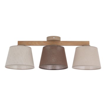 Brilagi - Stropni lestenec LATTE 3xE27/15W/230V borovica/mix