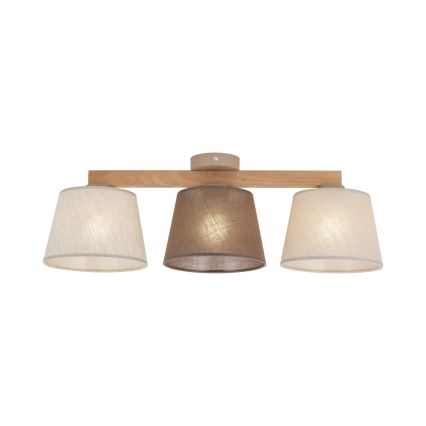 Brilagi - Stropni lestenec LATTE 3xE27/15W/230V borovica/mix