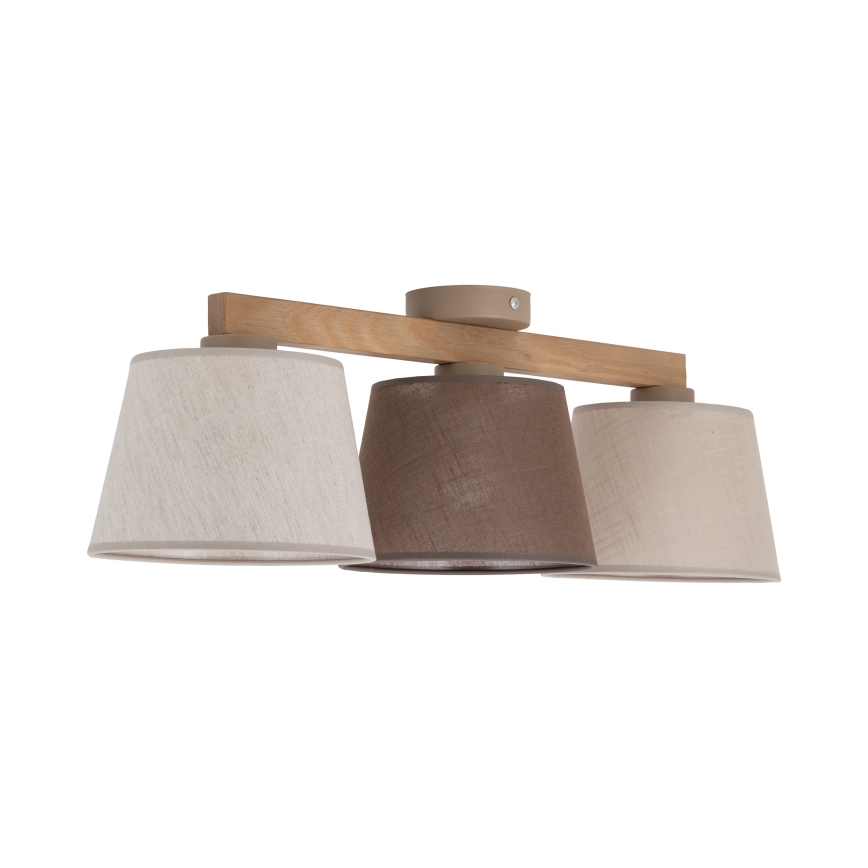 Brilagi - Stropni lestenec LATTE 3xE27/15W/230V borovica/mix