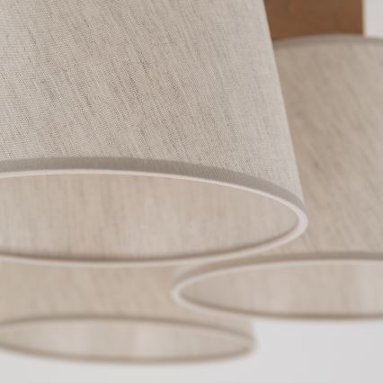 Brilagi - Stropni lestenec LATTE SABIA 5xE27/15W/230V borovica/krema