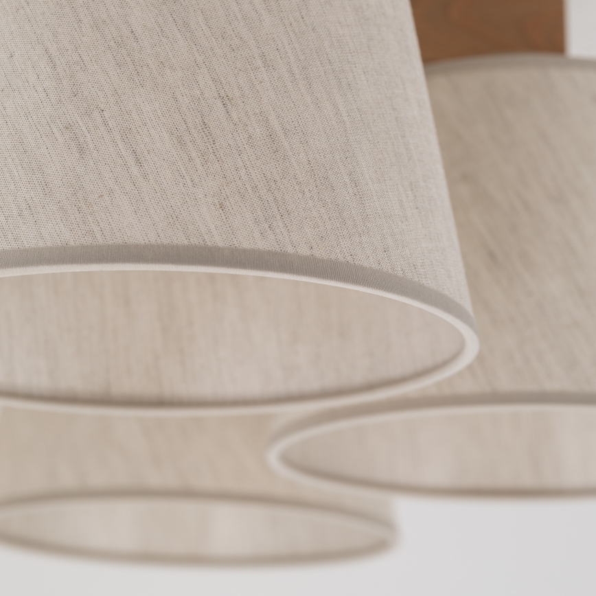 Brilagi - Stropni lestenec LATTE SABIA 5xE27/15W/230V borovica/krema