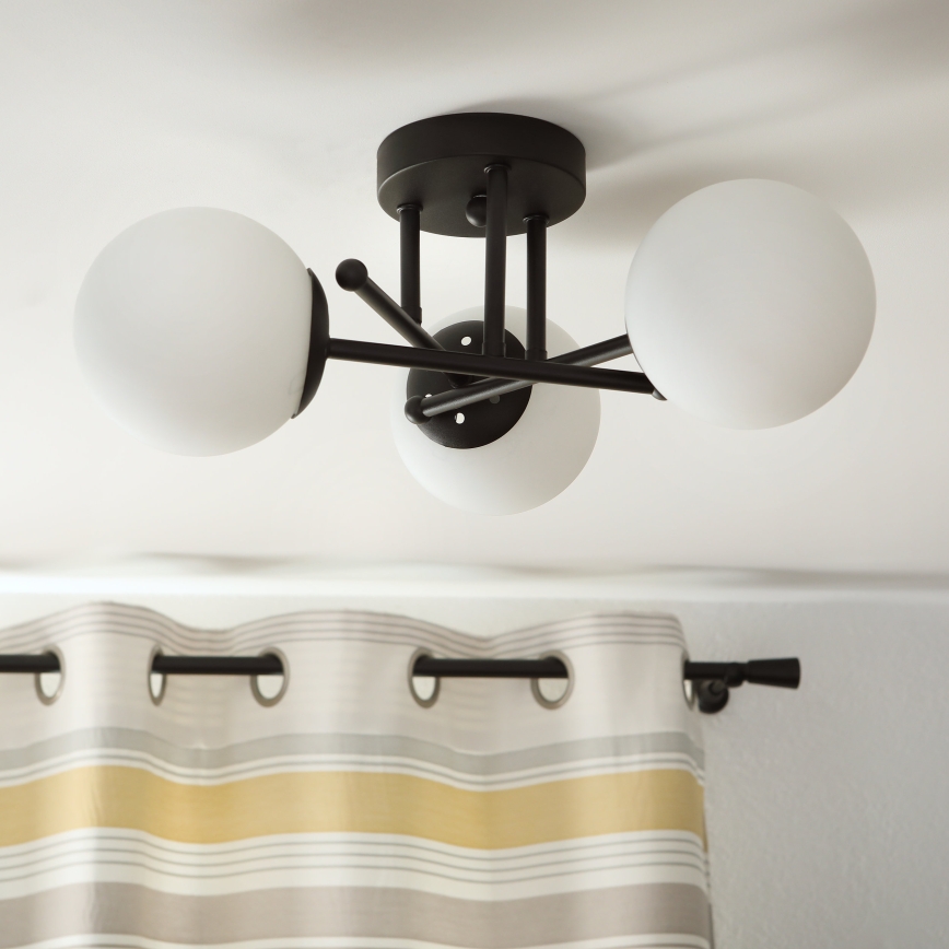 Brilagi - Stropni lestenec MALIVA 3xE14/15W/230V črna/bela