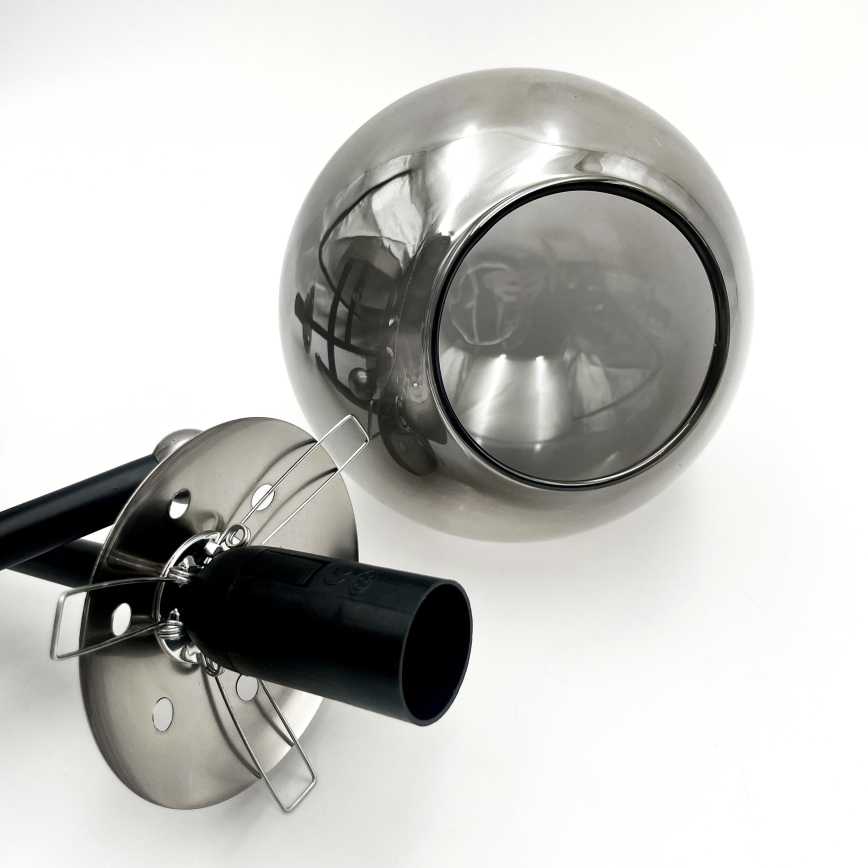 Brilagi - Stropni lestenec MALIVA 3xE14/15W/230V matni krom/zadimljeno steklo