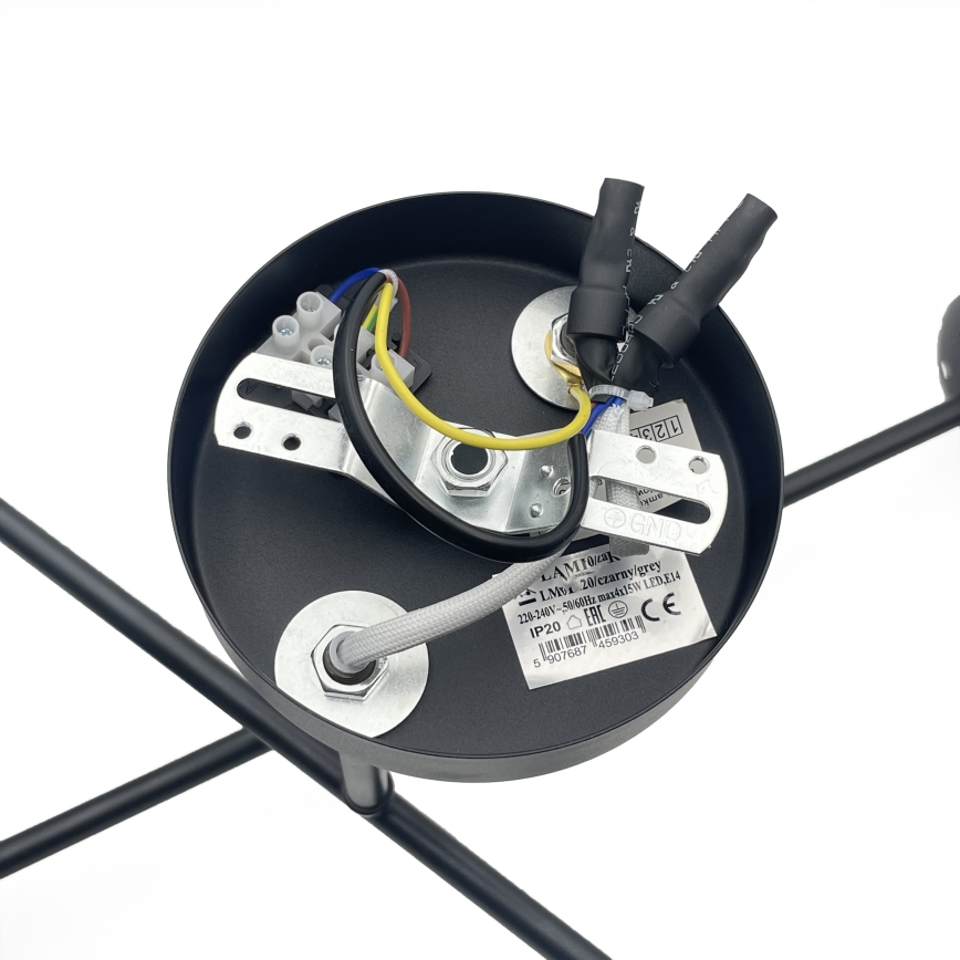 Brilagi - Stropni lestenec MALIVA 4xE14/15W/230V črna/dimljena