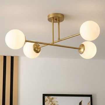 Brilagi - Stropni lestenec MALIVA 4xE14/15W/230V zlata/bela