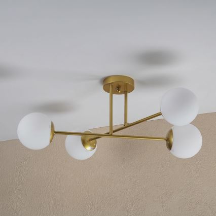 Brilagi - Stropni lestenec MALIVA 4xE14/15W/230V zlata/bela