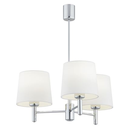 BRILAGI - Stropni lestenec na drogu MONTE 3xE27/60W/230V kremna/sijajni krom