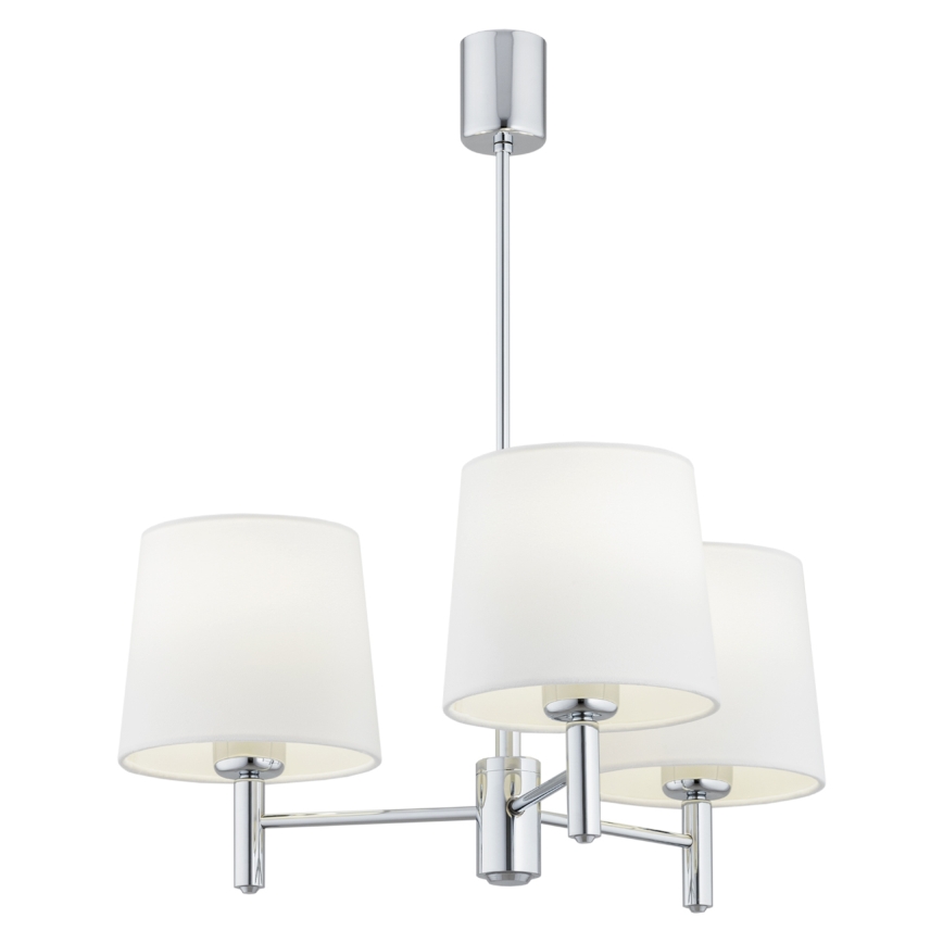 BRILAGI - Stropni lestenec na drogu MONTE 3xE27/60W/230V kremna/sijajni krom