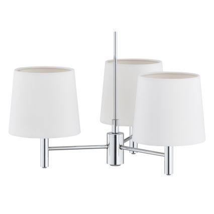 BRILAGI - Stropni lestenec na drogu MONTE 3xE27/60W/230V kremna/sijajni krom