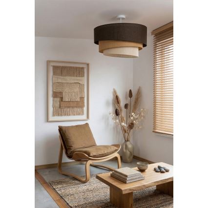 Brilagi - Stropni lestenec TRIO 3xE27/60W/230V, premer 60 cm, rjav/bež/bel