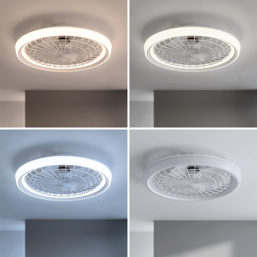 Brilagi - LED zatemnjevalni stropni ventilator LED/40W/230V 3000-6500K premer 48 cm bela + daljinski upravljalnik