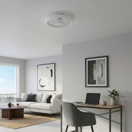 Brilagi - LED zatemnjevalni stropni ventilator LED/40W/230V 3000-6500K premer 48 cm bela + daljinski upravljalnik