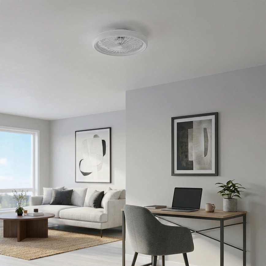 Brilagi - LED zatemnjevalni stropni ventilator LED/40W/230V 3000-6500K premer 48 cm bela + daljinski upravljalnik