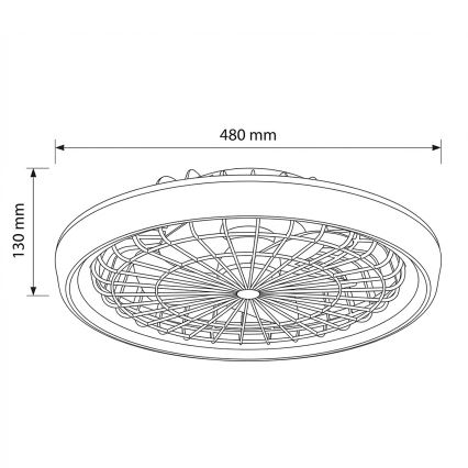 Brilagi - LED zatemnjevalni stropni ventilator LED/40W/230V 3000-6500K premer 48 cm bela + daljinski upravljalnik