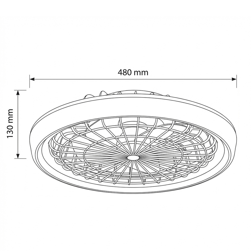 Brilagi - LED zatemnjevalni stropni ventilator LED/40W/230V 3000-6500K premer 48 cm bela + daljinski upravljalnik