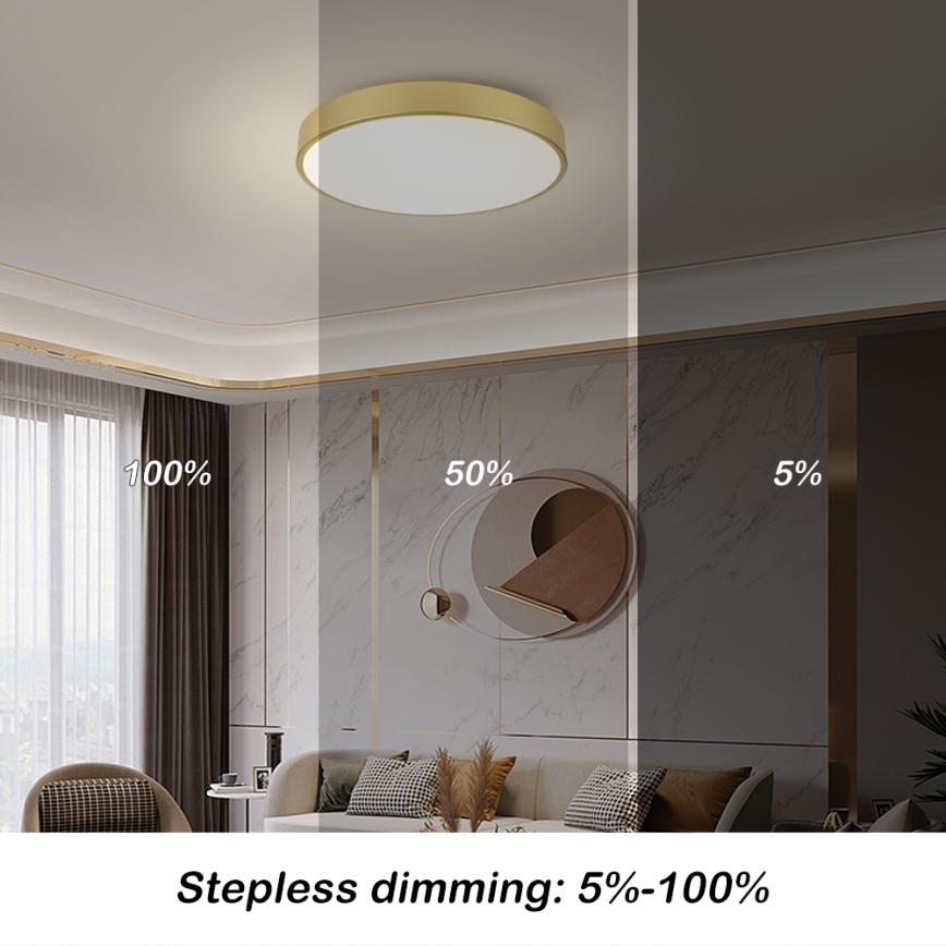 Brilagi - stropno LED svetilo POOL LED/60W/230V 3000/4000/6000K, premer 60 cm, zlato