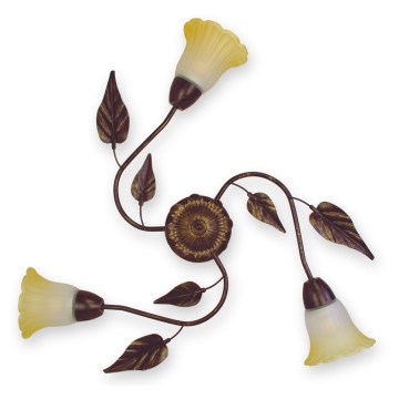 BRILAGI - Stropno svetilo BLOSSOM 3xE27/40W/230V premer 75 cm patina/mesing