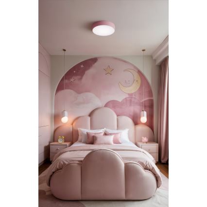 Brilagi - Stropno svetilo CLARE 2xE27/24W/230V, Ø 30 cm, rožnato