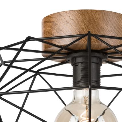 Brilagi - Stropna svetilka WOODY BASKET 1xE27/60W/230V premer 40 cm hrast