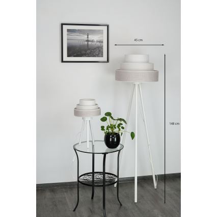 Brilagi - Talna svetilka ALASKA LUNETA 1xE27/15W/230V siva/krem barva