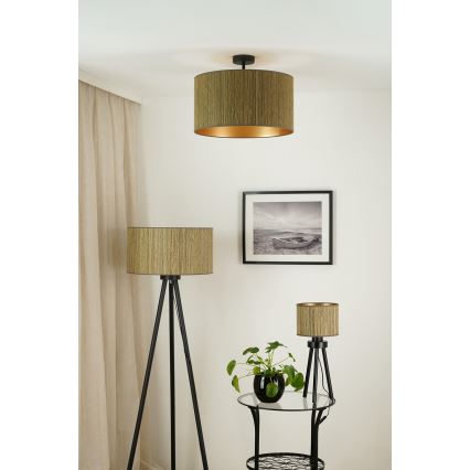 Brilagi - Talna svetilka BOSTON ROLLER 1xE27/15W/230V straw rjava/zlata