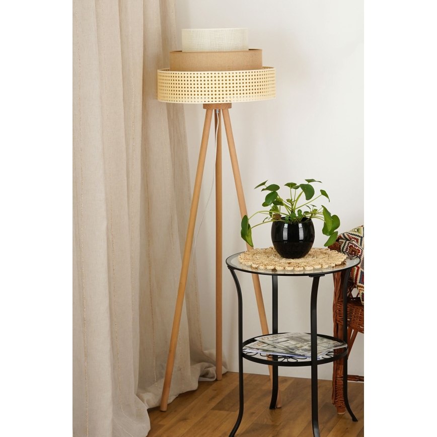 Brilagi - Talna svetilka CEDAR LUNETA 1xE27/15W/230V bež/rjava/krem barva