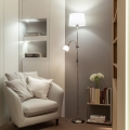 Brilagi - Talna svetilka CERIA 1xE27/100W/230V + 1xE14/25W matni krom/bela