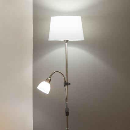 Brilagi - Talna svetilka CERIA 1xE27/100W/230V + 1xE14/25W matni krom/bela