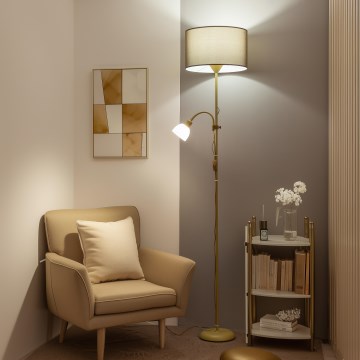 Brilagi - Talna svetilka CERIA 2 v 1 1xE27/100W/230V + 1xE14/25W zlata/rjava