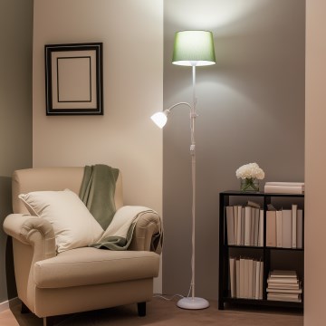 Brilagi - Talna svetilka CERIA 2v1 1xE27/100W/230V + 1xE14/25W bela/zelena