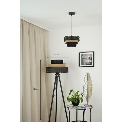 Brilagi - Talna svetilka DAKOTA LUNETA 1xE27/15W/230V črna/bež