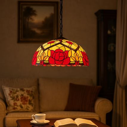 Brilagi - Tiffany viseči lestenec na verigi GARLAN 2xE27/60W/230V