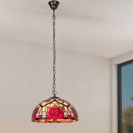 Brilagi - Tiffany viseči lestenec na verigi GARLAN 2xE27/60W/230V