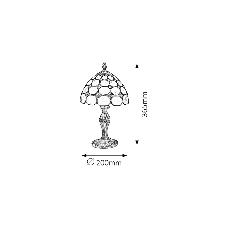 Brilagi - Tiffany vitražna namizna svetilka DORAN 1xE14/40W/230V