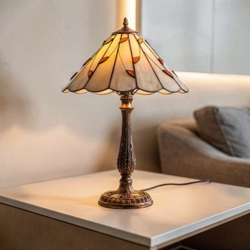 BRILAGI - Tiffany vitražna namizna svetilka FOLIA 1xE27/60W/230V