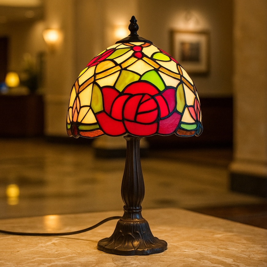 Brilagi - Tiffany vitražna namizna svetilka GARLAN 1xE14/40W/230V