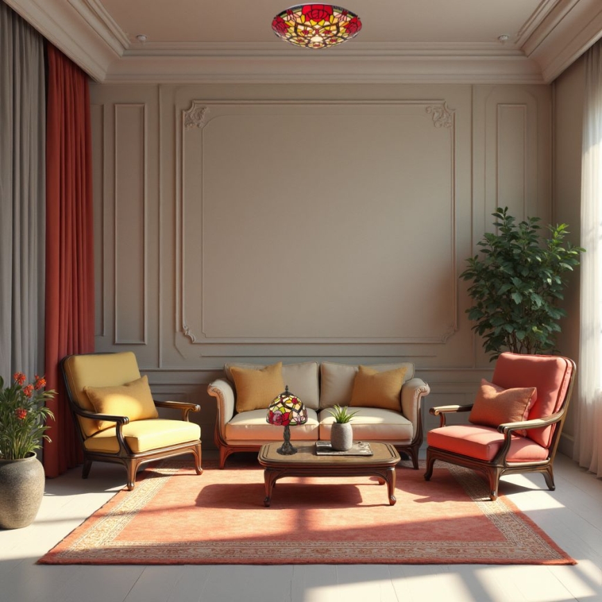 Brilagi - Tiffany vitražna namizna svetilka GARLAN 1xE14/40W/230V