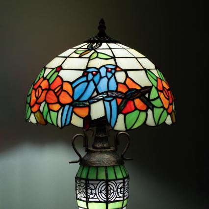 Brilagi - Tiffany vitražna namizna svetilka JUNGLE 1xE27/60W/230V + 1xE14/40W