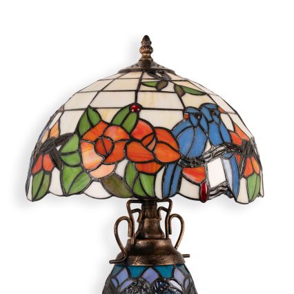 Brilagi - Tiffany vitražna namizna svetilka JUNGLE 1xE27/60W/230V + 1xE14/40W