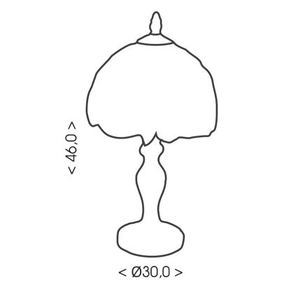 Brilagi - Tiffany vitražna namizna svetilka JUNGLE 1xE27/60W/230V