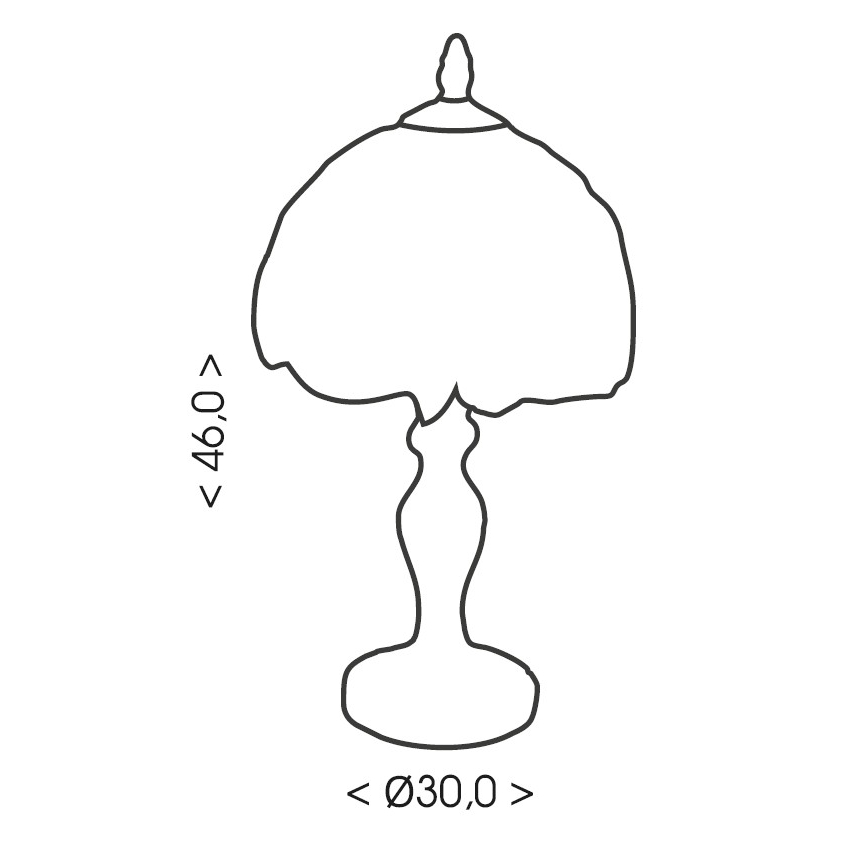 Brilagi - Tiffany vitražna namizna svetilka JUNGLE 1xE27/60W/230V