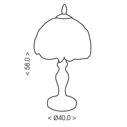 Brilagi - Tiffany vitražna namizna svetilka JUNGLE 2xE27/60W/230V