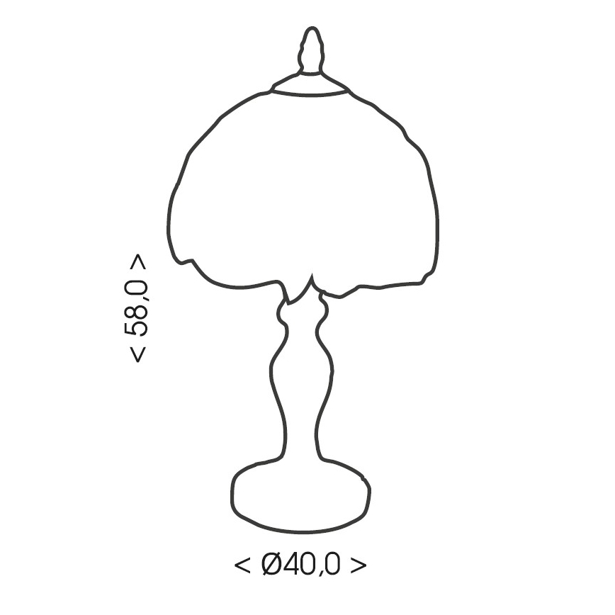 Brilagi - Tiffany vitražna namizna svetilka JUNGLE 2xE27/60W/230V