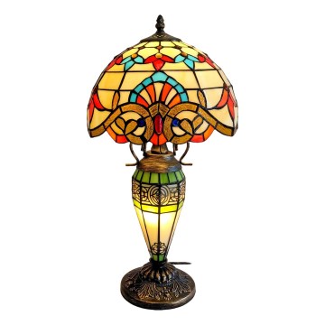 Brilagi - Tiffany vitražna namizna svetilka MIRABELLA 1xE27/60W/230V + 1xE14/40W