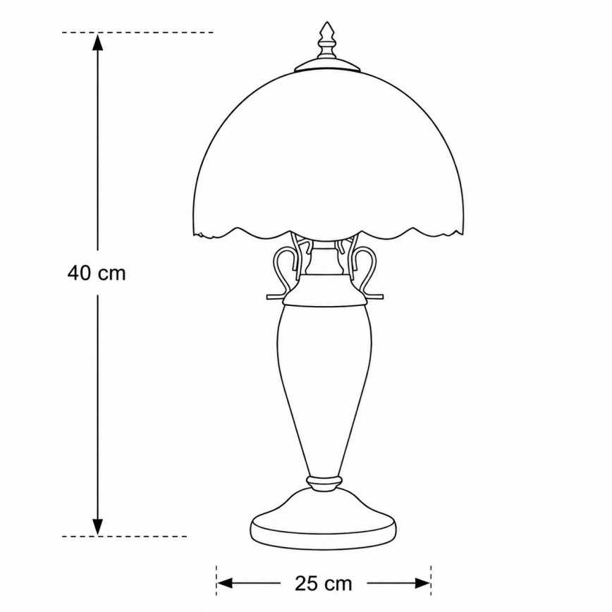 Brilagi - Tiffany vitražna namizna svetilka MIRABELLA 1xE27/60W/230V + 1xE14/40W
