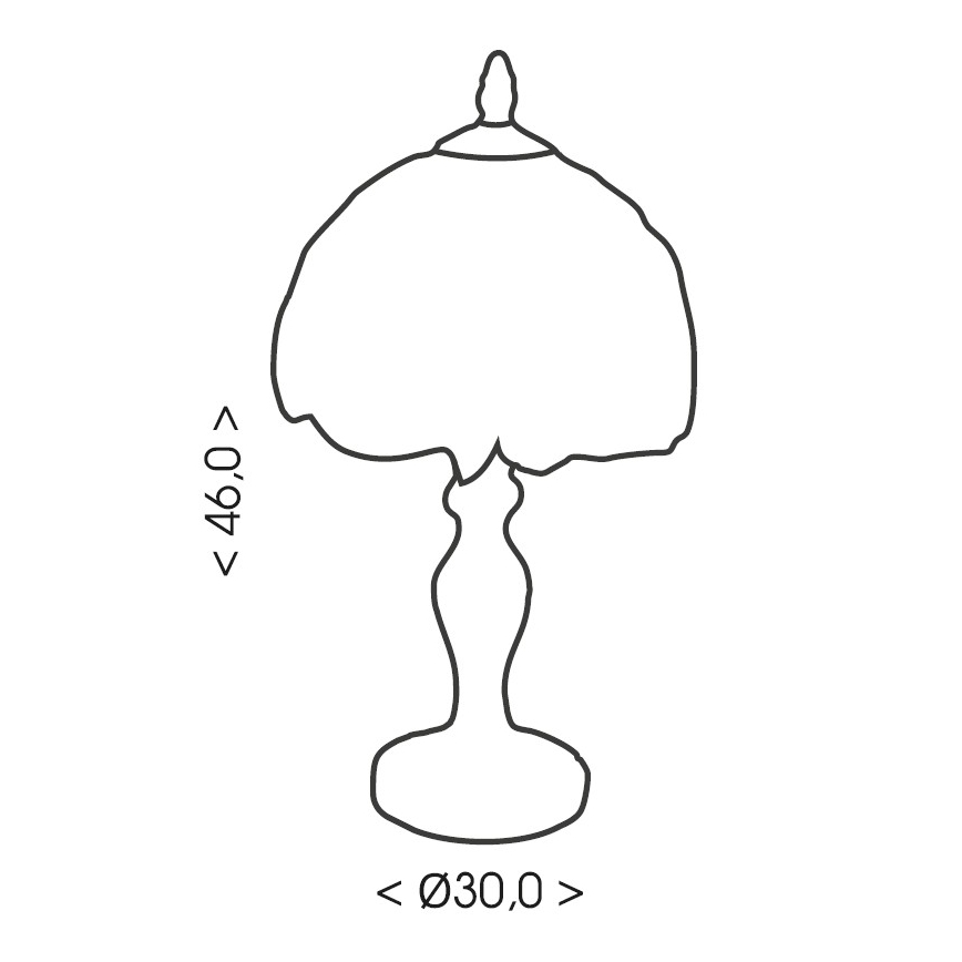 Brilagi - Tiffany vitražna namizna svetilka MIRABELLA 1xE27/60W/230V