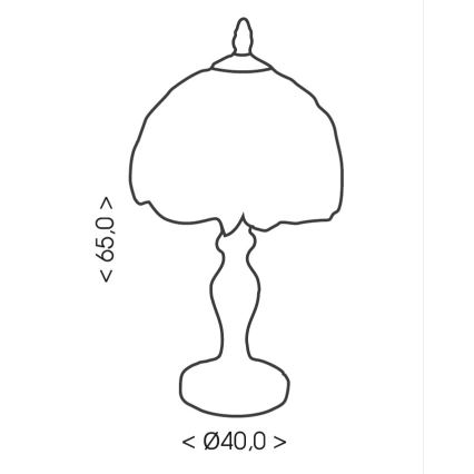 Brilagi - Tiffany vitražna namizna svetilka MIRABELLA 1xE27/60W/230V