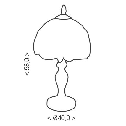 Brilagi - Tiffany vitražna namizna svetilka MIRABELLA 2xE27/60W/230V