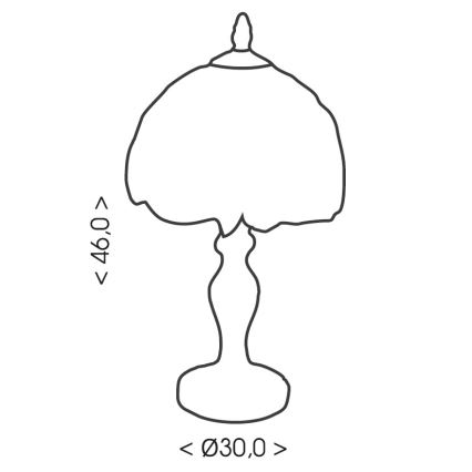 Brilagi - Tiffany vitražna namizna svetilka SIENNA 1xE27/60W/230V