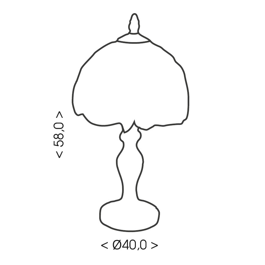 Brilagi - Tiffany vitražna namizna svetilka SIENNA 2xE27/60W/230V